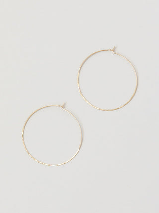 Hammered 2" Hoop Earrings