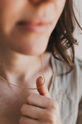 2mm Gold Rope Chain Necklace