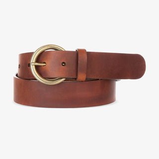 Milena Bridle Belt - Brandy with Gold Buckle