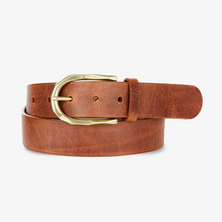 Daisi Bridle Belt - Brandy With Gold Buckle