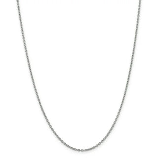 White Gold Open Cable Chain