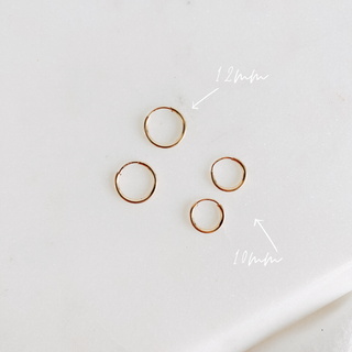 Sleeper Huggie Hoops: 10 MM