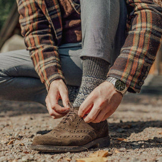 Nordic Socks Merino Wool in PERFORM™ (Sigrid - Charcoal) - U: Medium