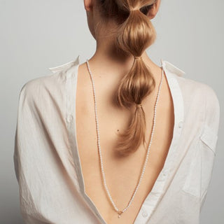 40" Keshi Pearl Toggle Necklace
