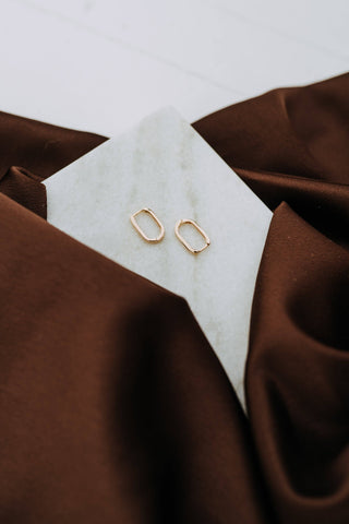Rectangle Huggie Hoops