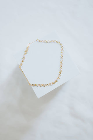 Gold Filled Heart Link Anklet