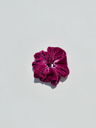 Silk Velvet Scrunchies-  Amethyst