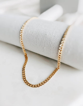 Gold Filled Curb Chain Necklace