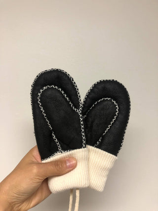 Kids Shearling Mittens - Dusty Pink