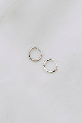 Minimal Clicker Huggies - Sterling Silver