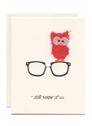 "Talk Nerdy To Me" Red Owl on Glasses