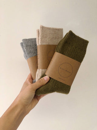 Iceland Wool Socks - Mushroom