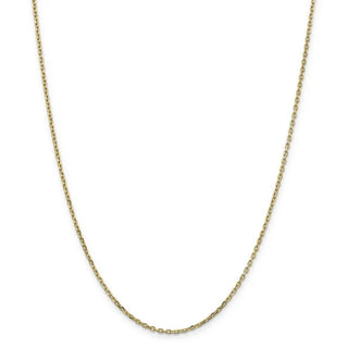 Yellow Gold Diamond Cut Cable Chain