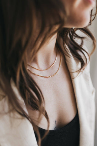 2mm Gold Rope Chain Necklace