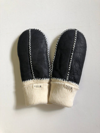 Kids Shearling Mittens - Dusty Pink