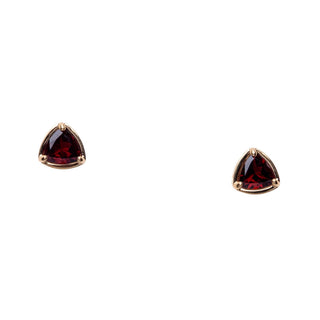 Garnet Trillion Studs