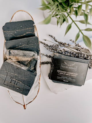 Detoxed Charcoal + Gold Mica All-Natural Soap