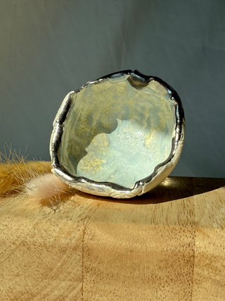 Two Inch Artisan Dish - Pearl & Silver