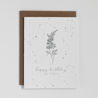 Plantable Card - July Birth Flower