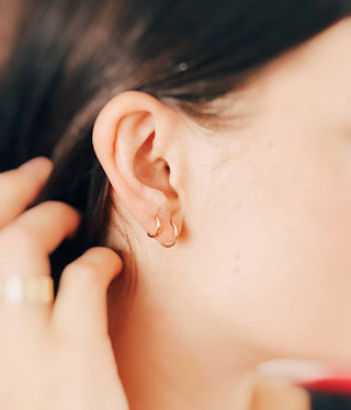 Sleeper Huggie Hoops: 10 MM