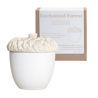 Acorn Enchanted Forest Soy Candle Lemon Coconut Vanilla