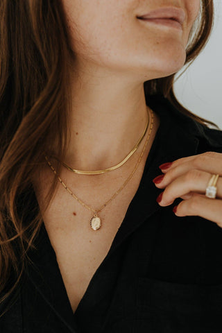Gold Filled Mini Oval Locket Necklace