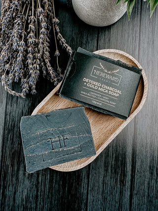 Detoxed Charcoal + Gold Mica All-Natural Soap