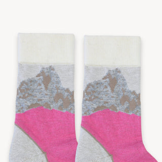 Alpaca socks- Mountain - Pink
