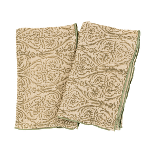 Aria Block Print Tea Towels - Set of 2