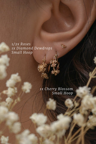 Asrai Garden Hoops Small-Cherry Blossoms