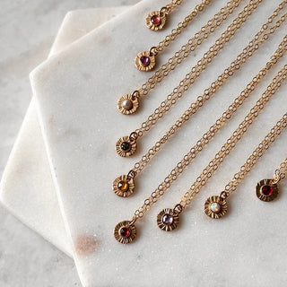 Aura Birthstone Mini Necklace