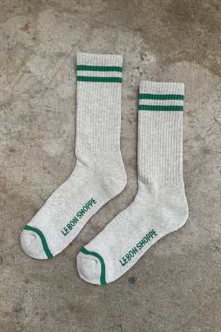 Extended Boyfriend Socks - LT Grey