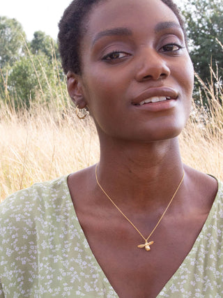 Baby Bee Necklace - Silver