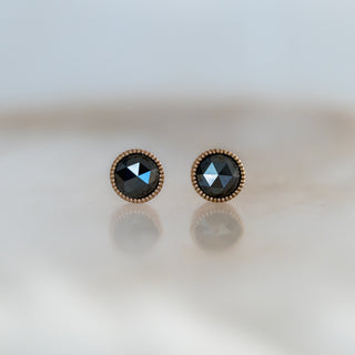 Black Diamond Stud Earrings