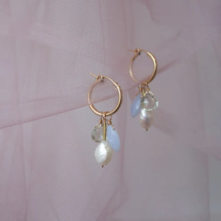 Blue Lace Agate Meha Earrings