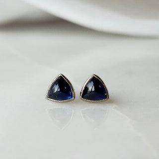 Blue Sapphire Stud Earrings
