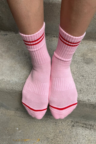Boyfriend Socks - Amour Pink