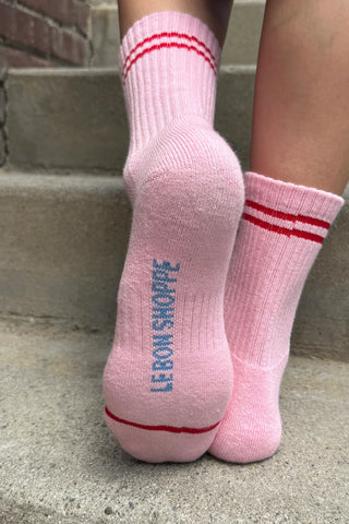 Boyfriend Socks - Amour Pink
