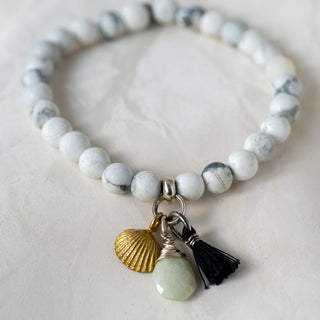 Ocean Mist Beaded Howlite Bracelet