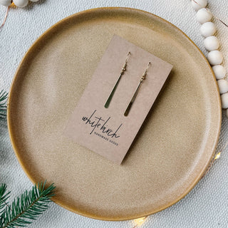 Brass Drop Earrings: 14k Gold Fill Hooks