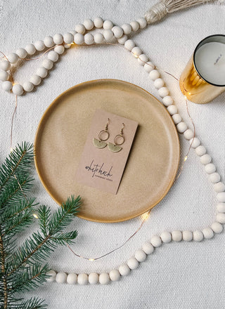 Brass Mini Circle Earrings: 14k Gold Fill Hooks