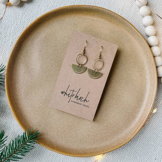 Brass Mini Circle Earrings: 14k Gold Fill Hooks