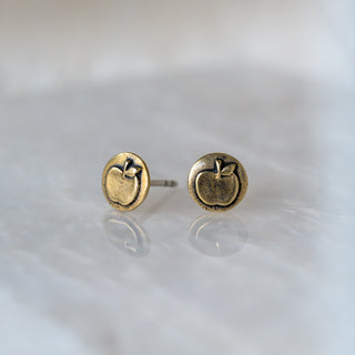 Bronze "Apple" Studs