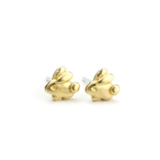 Bronze "Bunny" Sculpted Studs