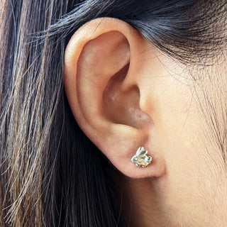 Bronze "Bunny" Sculpted Studs