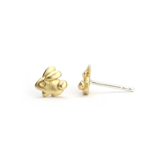 Bronze "Bunny" Sculpted Studs