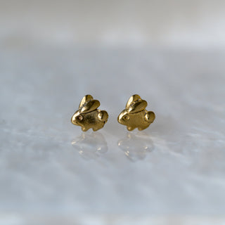 Bronze "Bunny" Sculpted Studs