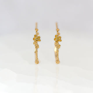 Buttercup Yellow Sapphire Hoops - Large