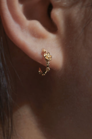 Buttercup Yellow Sapphire Hoops - Small