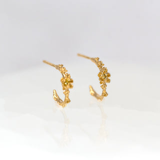 Buttercup Yellow Sapphire Hoops - Small